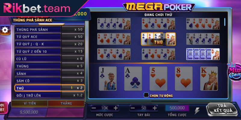 Mega Poker RIKBET Giải Trí Đơn Giản Với Tỷ Lệ Thưởng Hấp Dẫn 2 Các giai đoạn cược trong ván bài Mega Poker