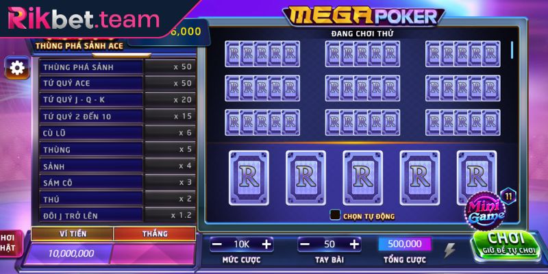 Mega Poker RIKBET Giải Trí Đơn Giản Với Tỷ Lệ Thưởng Hấp Dẫn 1 Giới thiệu sơ lược về game Mega Poker RIKBET