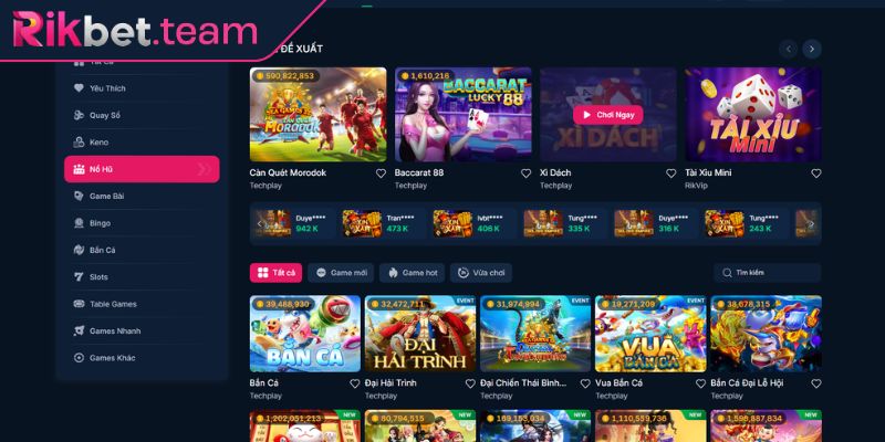 Những Điểm Chơi Nổi Bật Tại Nhà Cái RIKBET Dành Cho Tân Thủ 2 Nổ hũ cơ hội đổi đời với những vòng quay may mắn