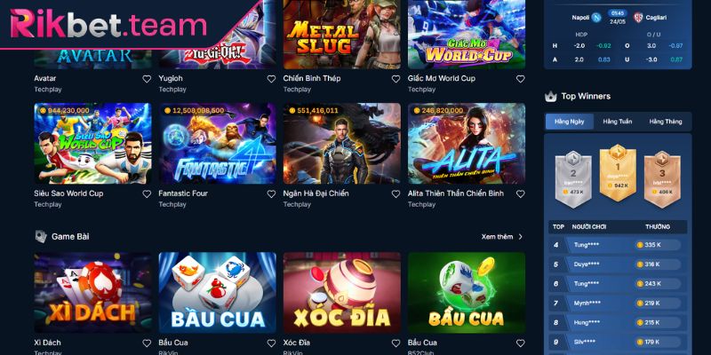 RIKBET điểm chơi hot nhất hiện tại với kho trò chơi đa dạng
